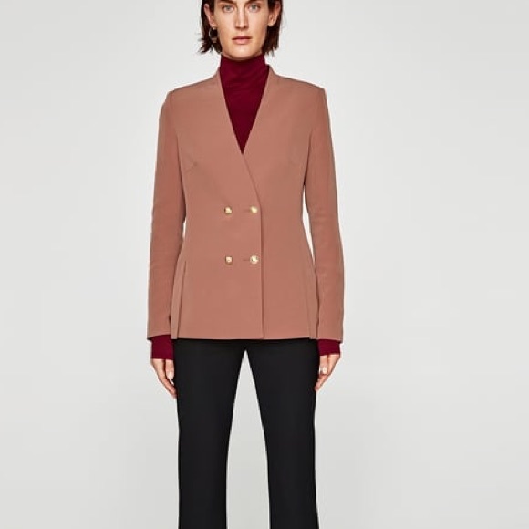 Zara Double Breasted Blazer - Picture 1 of 7